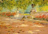 William Merritt Chase Terrace Prospect Park painting